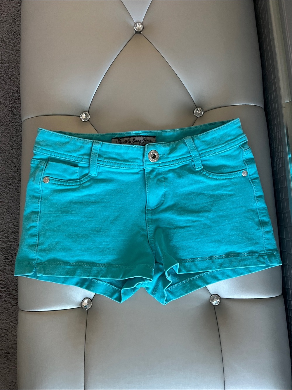 Vanilla Star Turquoise Jean Shorts